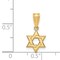 14K Yellow Gold Star of David Pendant Charm Jewelry 17mm x 10mm